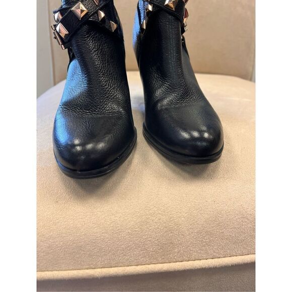 Guess Black Pebble Leather Healed Moto about sz 5.5 EUC - Picture 3 of 6